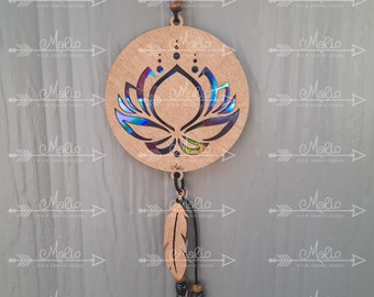 Lotus Flower Suncatcher SVG Laser Cut File | Repurposed DVD (Digital File)