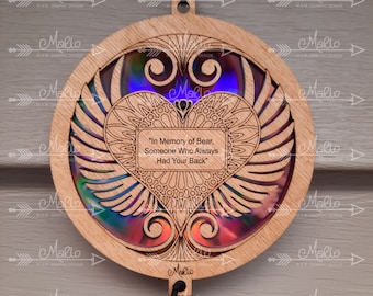 Memorial Suncatcher Laser Cut File | Repurposed DVD (svg, pdf, eps) Digital File