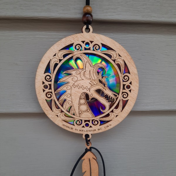 Dragon Suncatcher |  Repurposing DVDs | Laser Cut File | SVG, PDF, EPS | Digital File