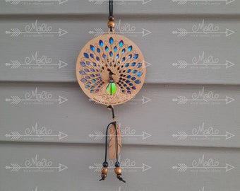 Peacock Suncatcher Laser Cut File: Repurposed DVD Art (Digital File)