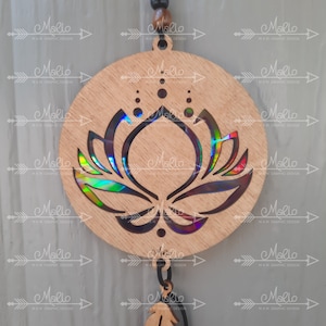 Digital File Lotus Flower Suncatcher |  Repurposing DVDs | Laser Cut File | SVG, PDF, EPS | Digital File