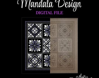 Mandala Dot Art Laser Engrave File: Adult Craft Project (SVG PDF EPS)