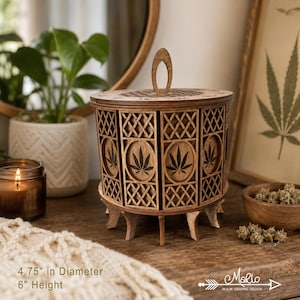 420 Round Box Laser File  - SVG, EPS Instant Download
