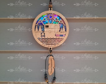 Camping Travel Trailer Suncatcher Laser Cut File (SVG, PDF, EPS)