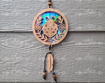 Lucky Ladybug Suncatcher Laser Cut File | DVD Repurpose (svg, pdf, eps) Digital File