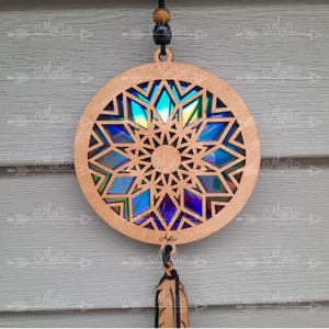 Digital File Star Suncatcher |  Repurposing DVDs | Laser Cut File | SVG, DXF, EPS | Digital File