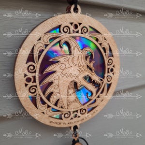 Digital File Dragon Suncatcher |  Repurposing DVDs | Laser Cut File | SVG, PDF, EPS | Digital File