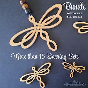Laser Cut Earring SVG Bundle | Boho Style, 15 Sets (Digital Download)