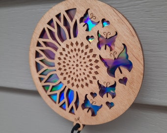 Sunflower Suncatcher |  Repurposing DVDs | Laser Cut File | SVG, PDF, EPS | Digital File