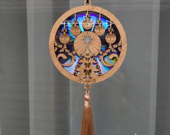 Christmas Tree Suncatcher 2 Laser Cut File | DVD Repurpose Project (svg, pdf, eps)