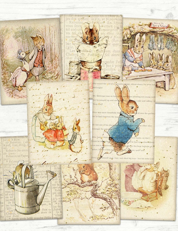 Beatrix Potter ATC Printable Cards for Junk Journals | Etsy
