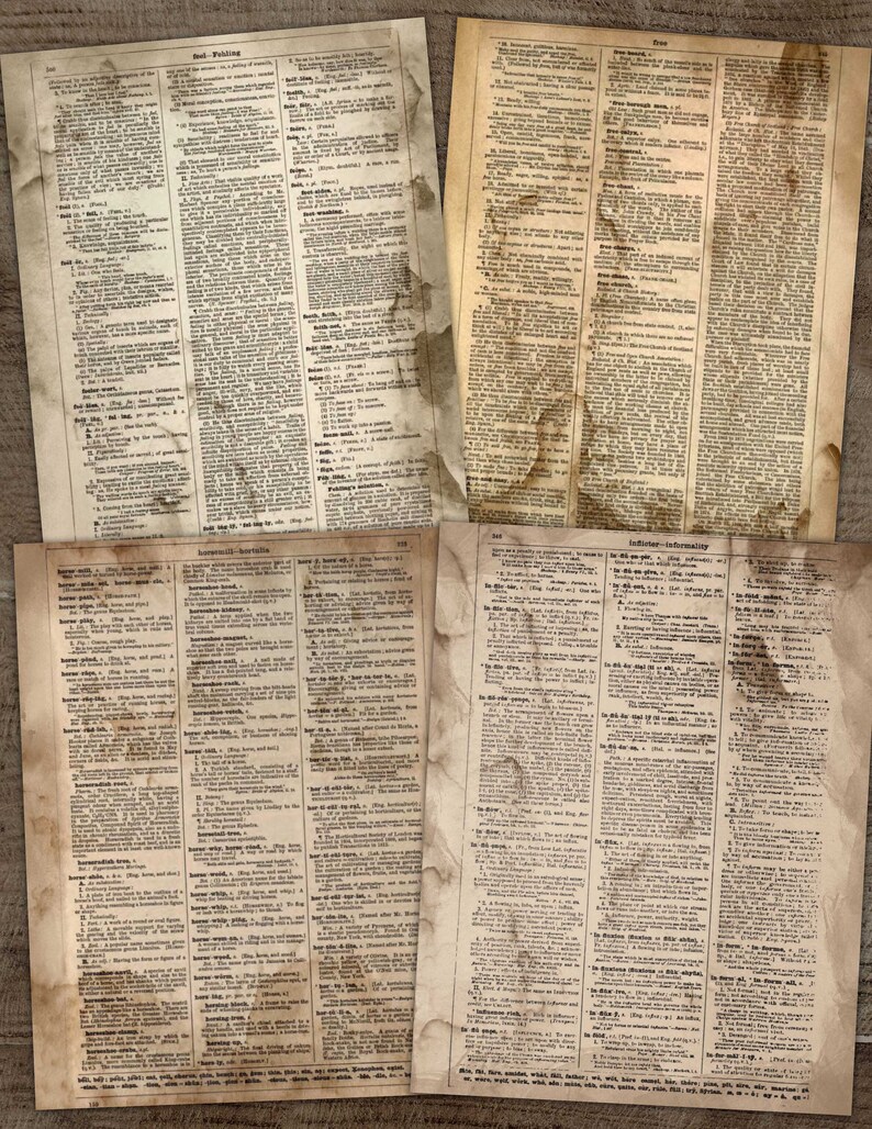 Printable Dictionary Pages
