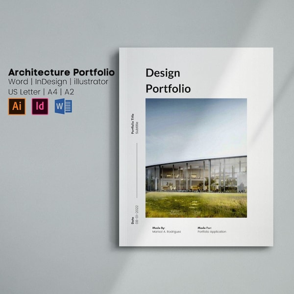 Architecture Portfolio Adobe Indesign Illustrator Presentation