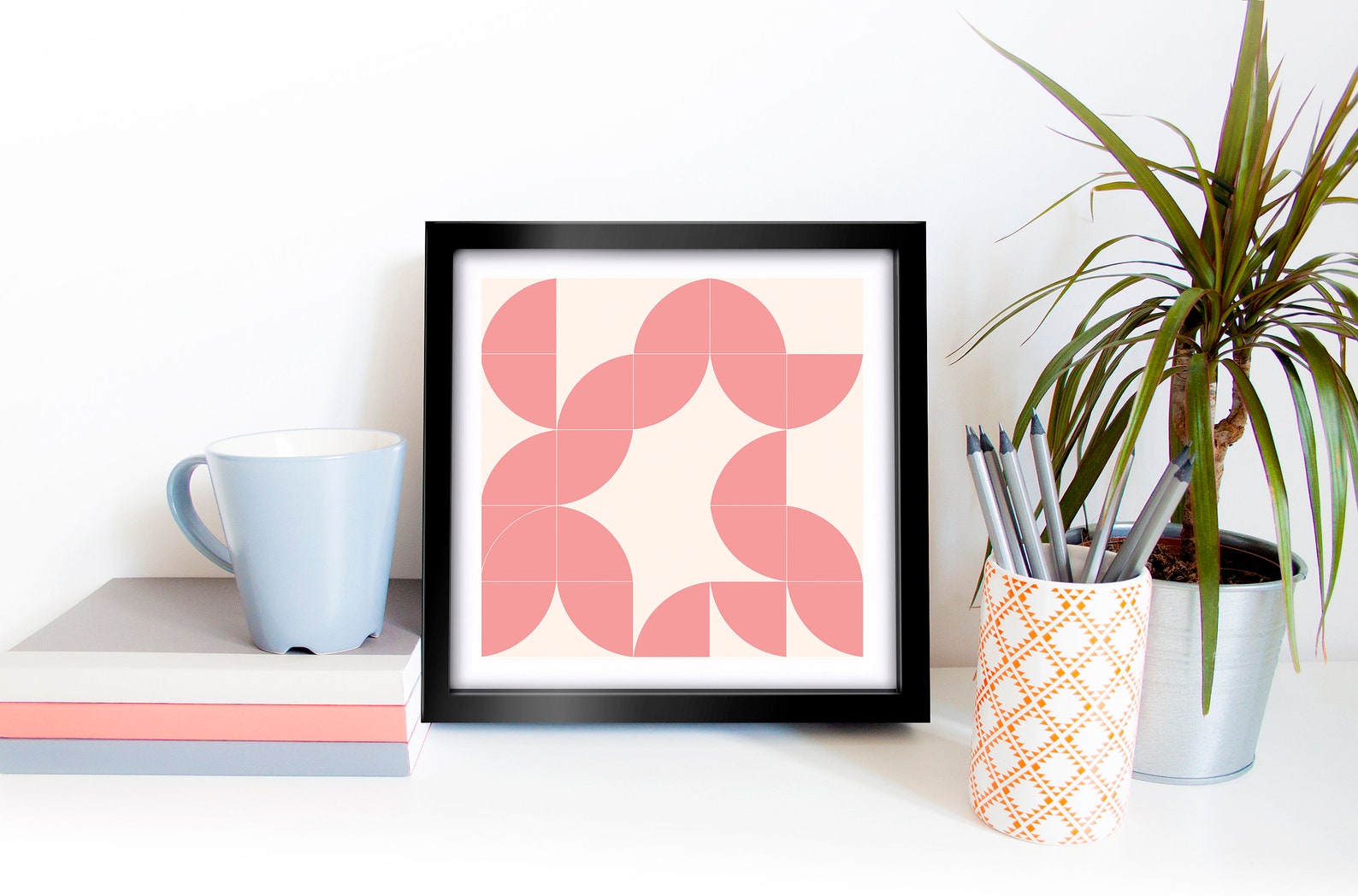 Abstract Shapes Wall Art Print Etsy