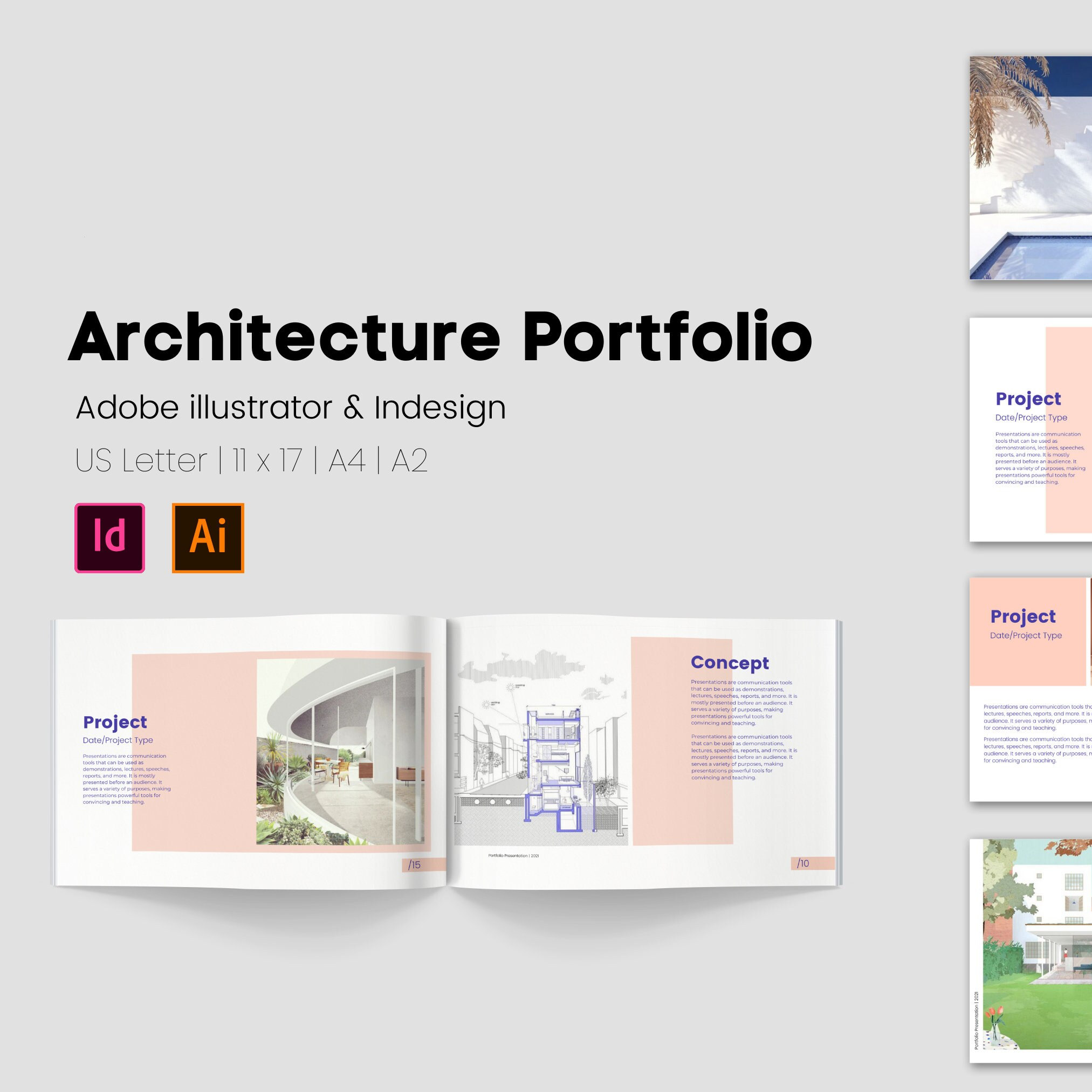 Architecture Portfolio Template Indesign Architecture Portfolio Template Indesign