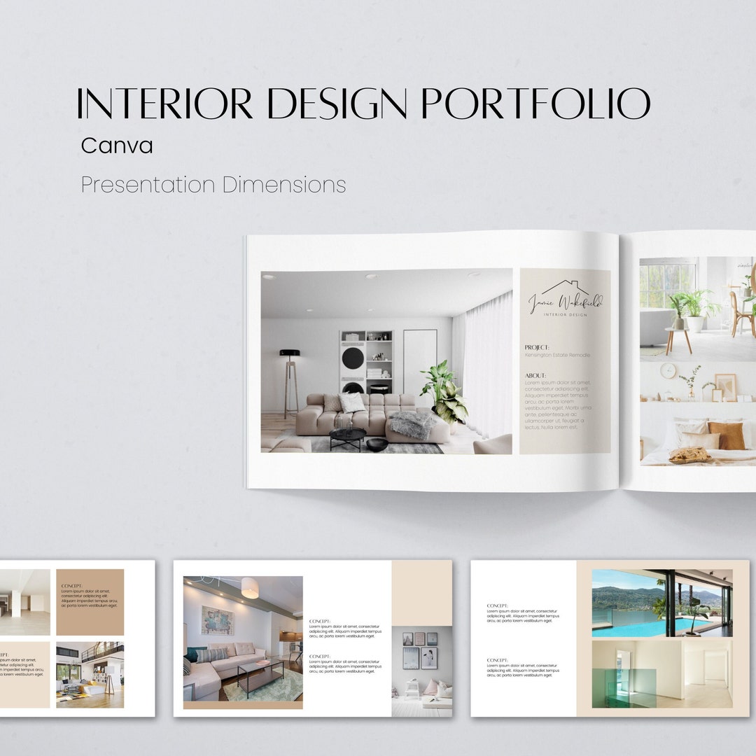 Interior Design Client Presentation Template: Canva Ebook Mood Board ...