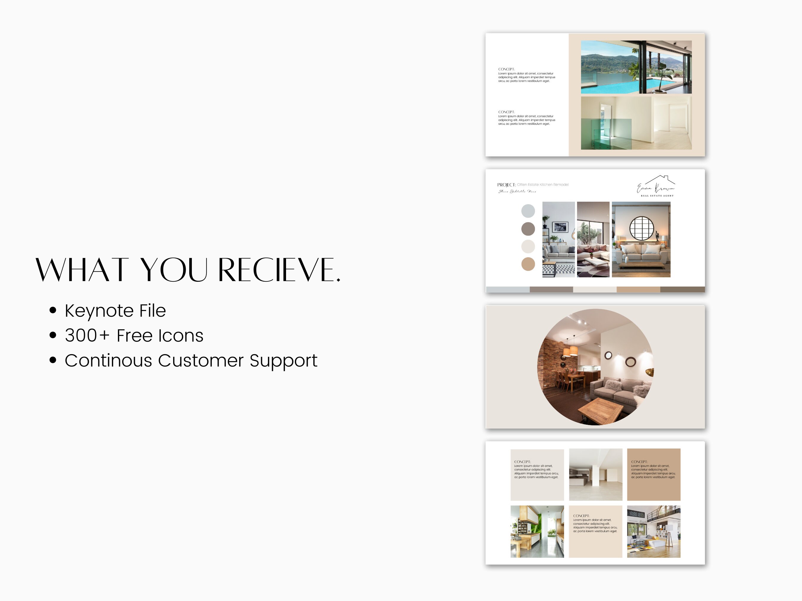 Interior Design Keynote Presentation Template: 24 Slides (digital ...