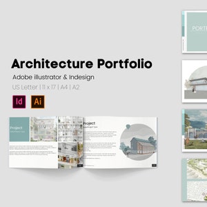 Architecture Portfolio Adobe Indesign & illustrator Presentation Template | ebook | Design Portfolio | Project Contract | Design Portfolio