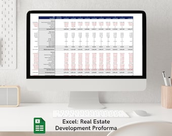 Plantilla de Excel para presupuesto de bienes raíces / Multifamiliar / Presupuesto de construcción / Propiedad de alquiler / Modelo de flujo de caja del presupuesto de desarrollo / Modelado de bienes raíces