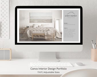 16 Page Canva Interior Design Client Presentation Template: Canva eBook (Digital Download)