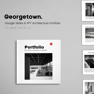 Architecture Portfolio Google Slides Presentation Template | PowerPoint | ebook | Client Presentation | Project Contract | Design Portfolio