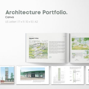 Architecture Portfolio Template | M.Arch Application | US Letter | 11 x 17 | A2 | 10 x 10 | Interior Design | Photography | Presentations