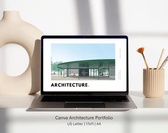 Editable Architecture Portfolio Template | Canva Layout (Digital Download)