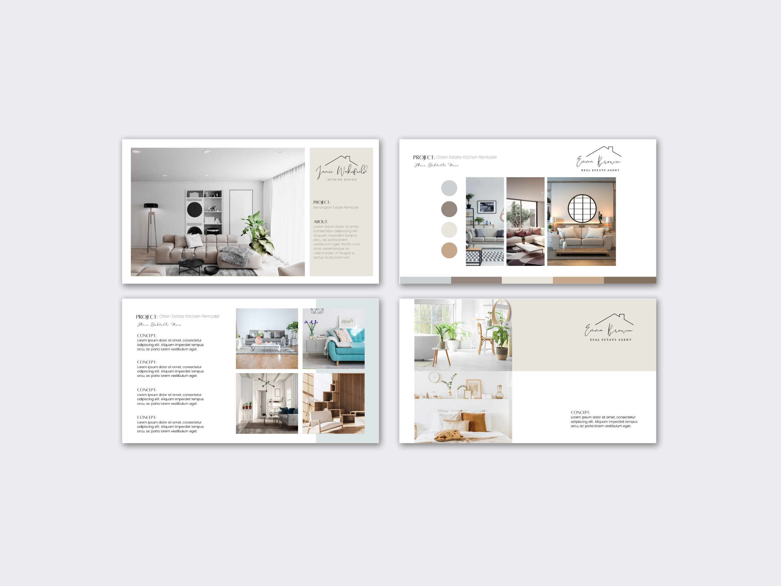 Interior Design Portfolio Template | Client Presentation (digital ...