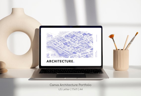 Architecture Portfolio Template | Canva Design, M.Arch Application (Digital Download)