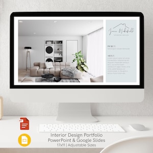 Interior Design Presentation Template | Client Catalog, Google Slides, PowerPoint (Digital Download)