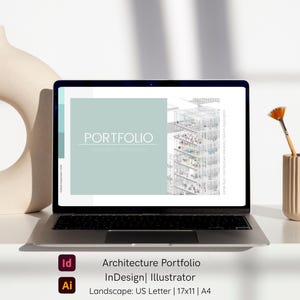 Architecture Portfolio Template: Adobe InDesign & Illustrator (Digital Download)