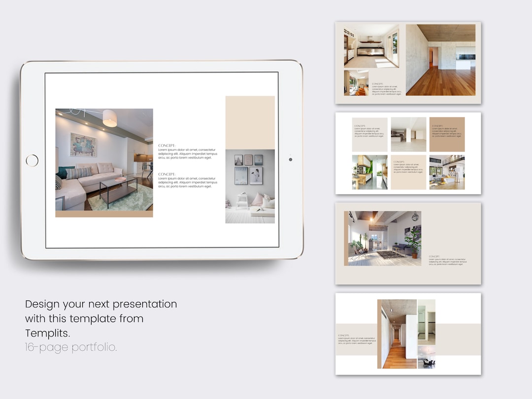 Interior Design Portfolio Template | Client Presentation (digital ...