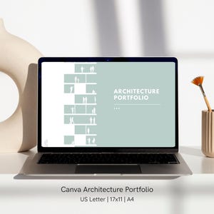 Architecture Portfolio Template | Canva Layout (Digital Download)