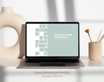 Architecture Portfolio Template | Canva Layout (Digital Download)