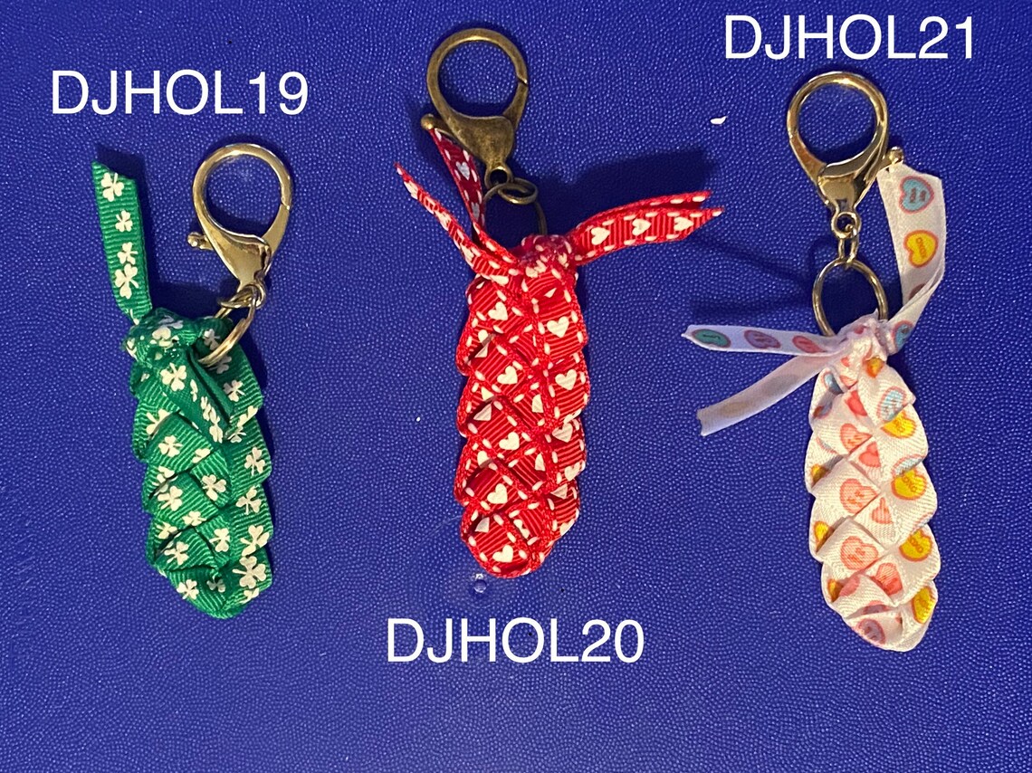 Ribbon Keychains Etsy