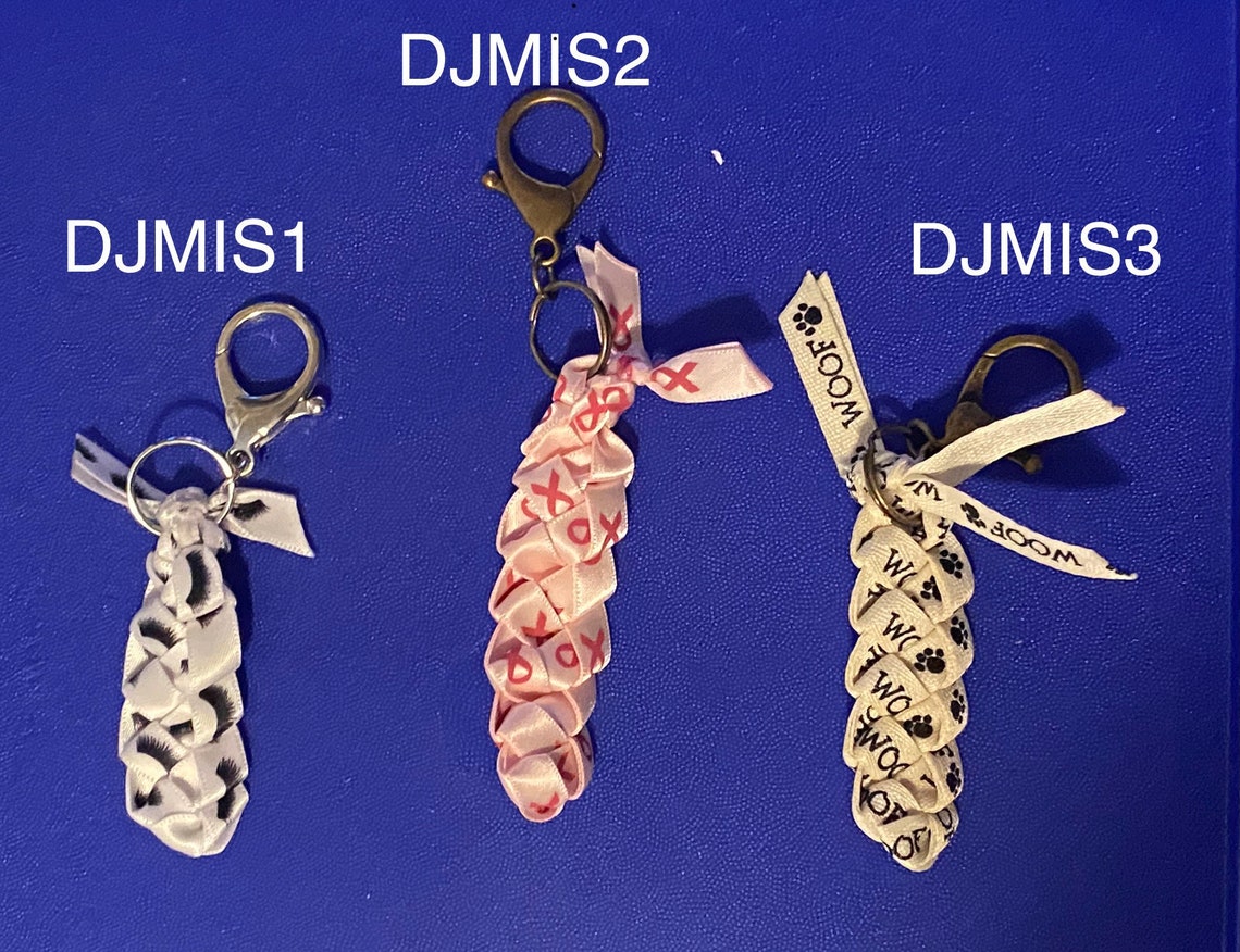 Ribbon Keychains Etsy