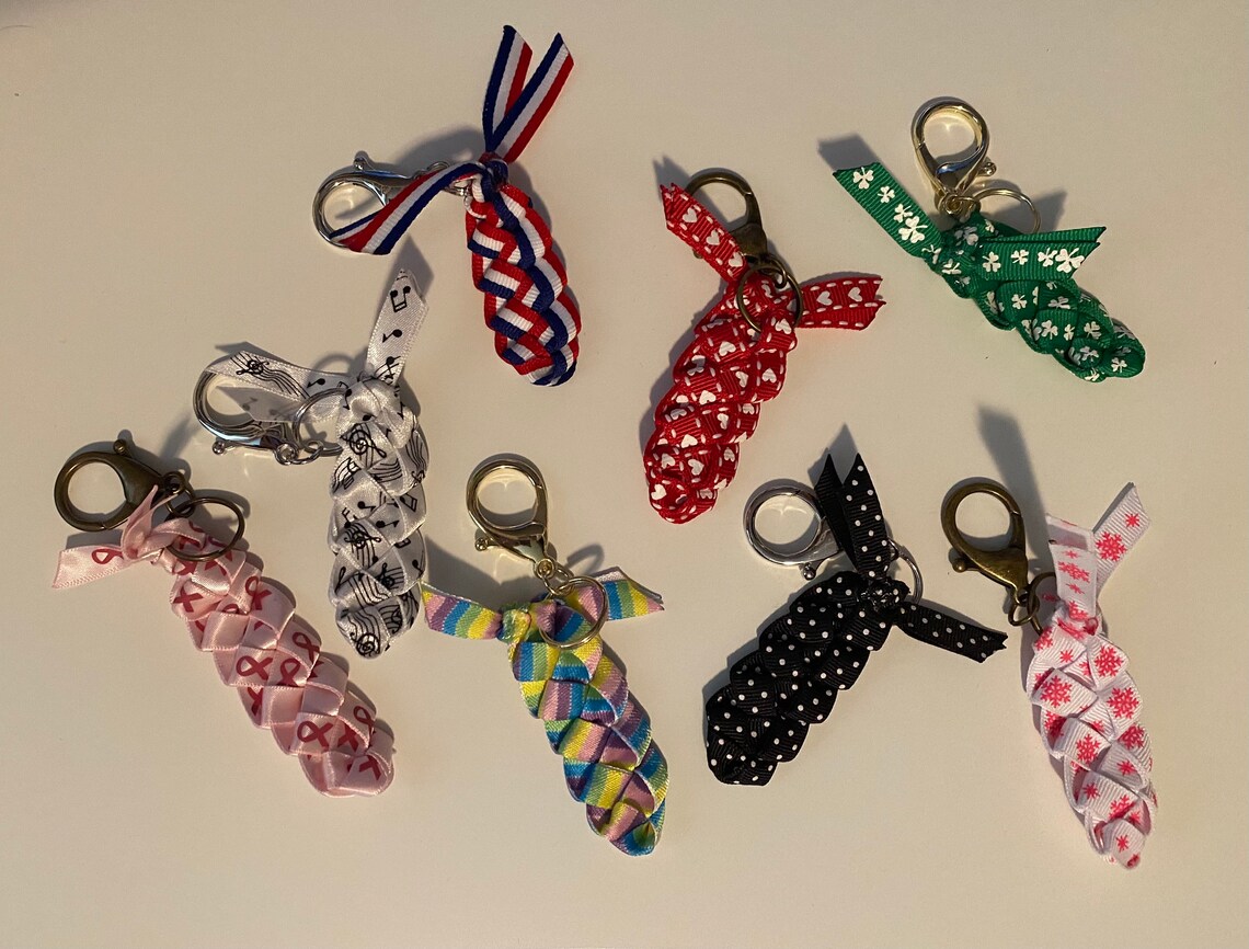 Ribbon Keychains Etsy