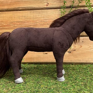 Dark Chestnut Horse Soft Sculpture