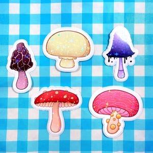 Mushroom Individual Sticker 2.5&quot; |Cute Fungi Vinyl Decal| Nature-Inspired Laptop or Journal Sticker