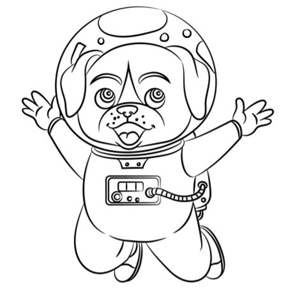 Animals in Space Coloring Book 1 Etsy