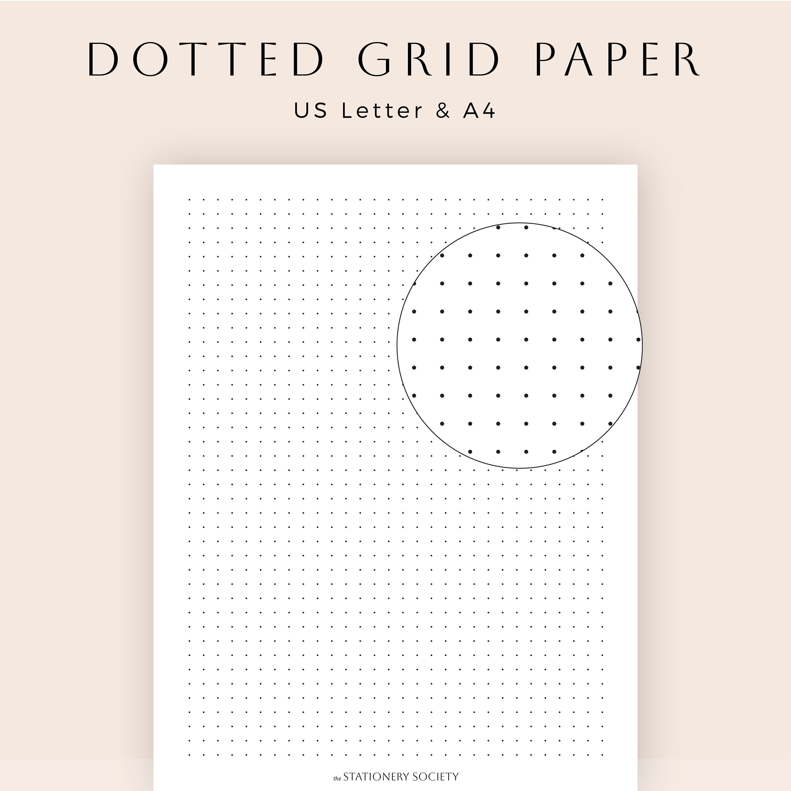 Dotted Grid Paper - Printable Pdf Digital Desk Organization Tool ...
