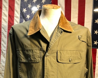 Ralph Lauren original 1990's Forest Ranger Fishing Bird Watching Hunting Chore Barn Dark Green Jacket coat Size XL
