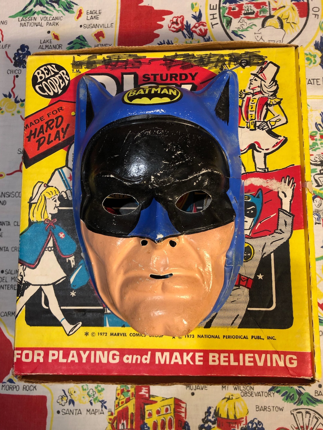 Original Ben Cooper Batman Halloween Costume 1970's / Childs Size