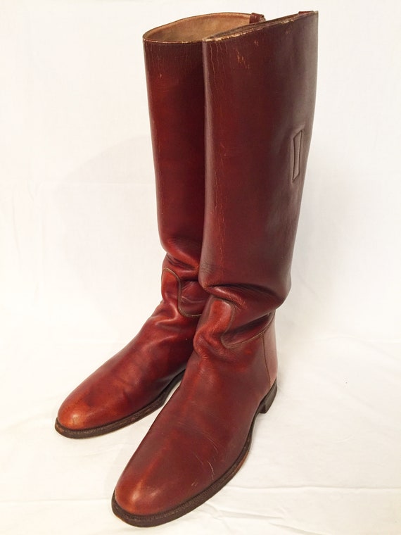 cognac colored riding boots