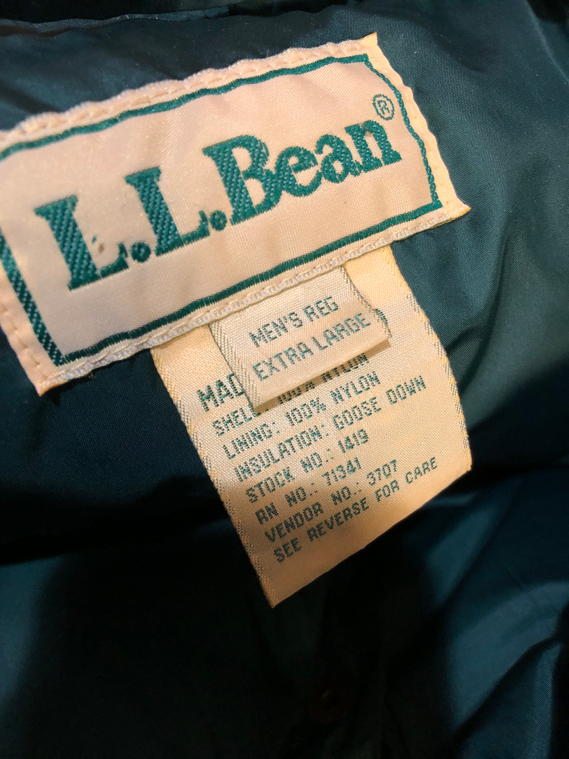 Vintage 1980's LL Bean Down Filled Vest Size Men's | Etsy