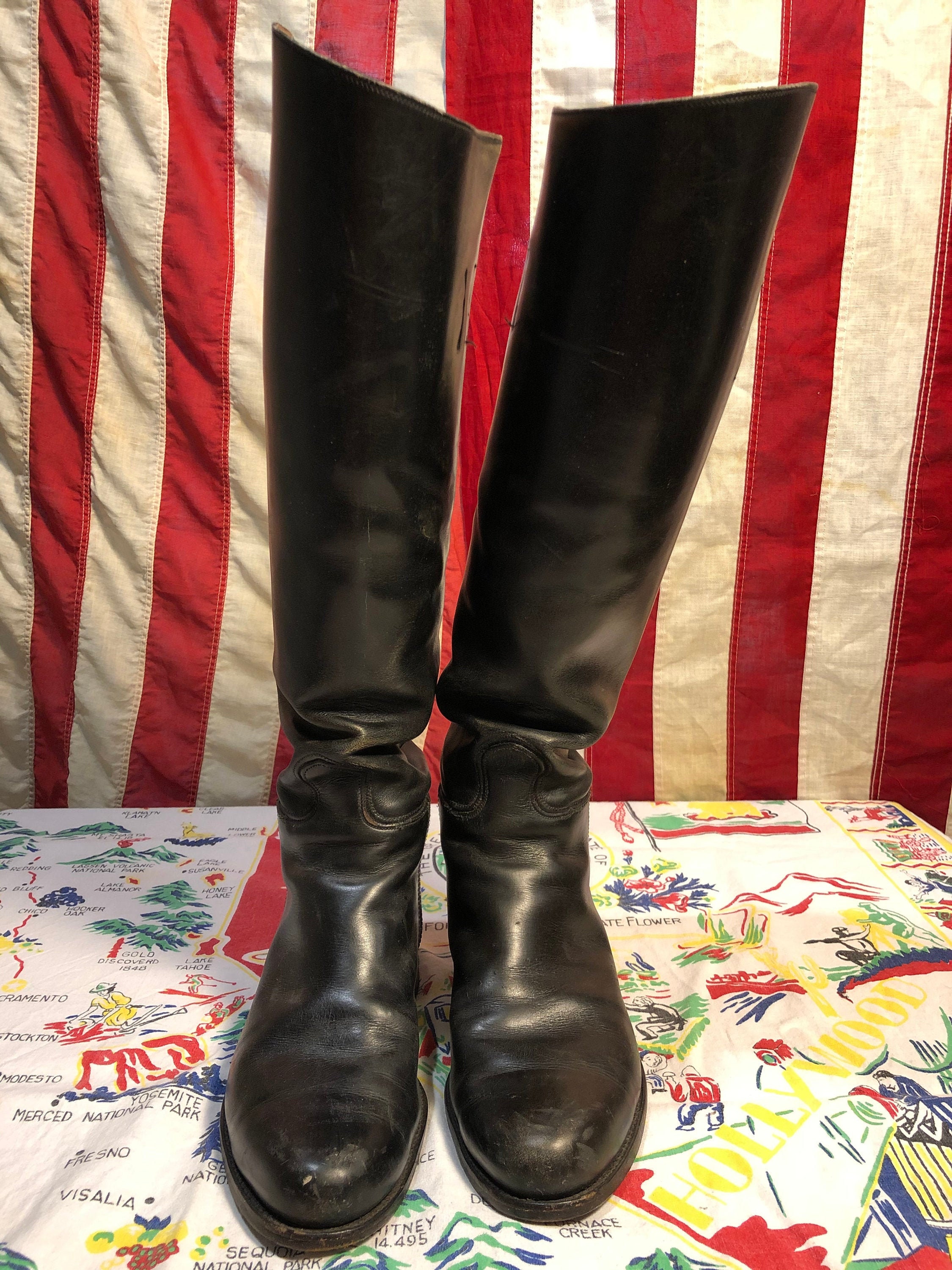 Authentic Equestrian Riding Boots 1970's 1980's Black - Etsy