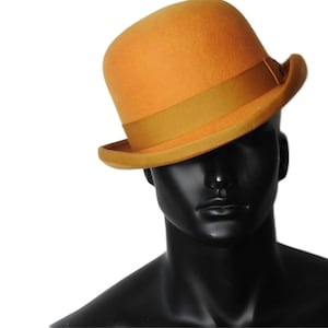 Gele bolhoed bolhoed mosterdgele Derby bolhoed wollen bolhoed bolhoed Zylinder Hut Dapper Day bolhoed waverleyg bolhoed man