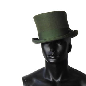 Hoge hoed bruiloft hoge hoeden olijfgroen vintage hoge hoeden derby hoeden Chapeau Meloen Chapeau Haut de Forme Blanc Zylinder Hut Dapper Day waverleyg