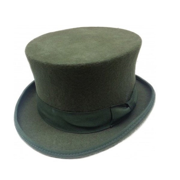 Top Hat Wedding Top Hats Olive Green Vintage Top Hats Derby Hats Chapeau Melon Chapeau Haut de Forme Blanc Zylinder Hut Dapper Day waverleyg