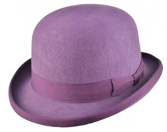 Bowler Hats Purple Derby Bowler Wool Derby Bowler Dapper Day Bowler Hats Sombreros de Copa waverleyg bowler hat man bowler hat woman